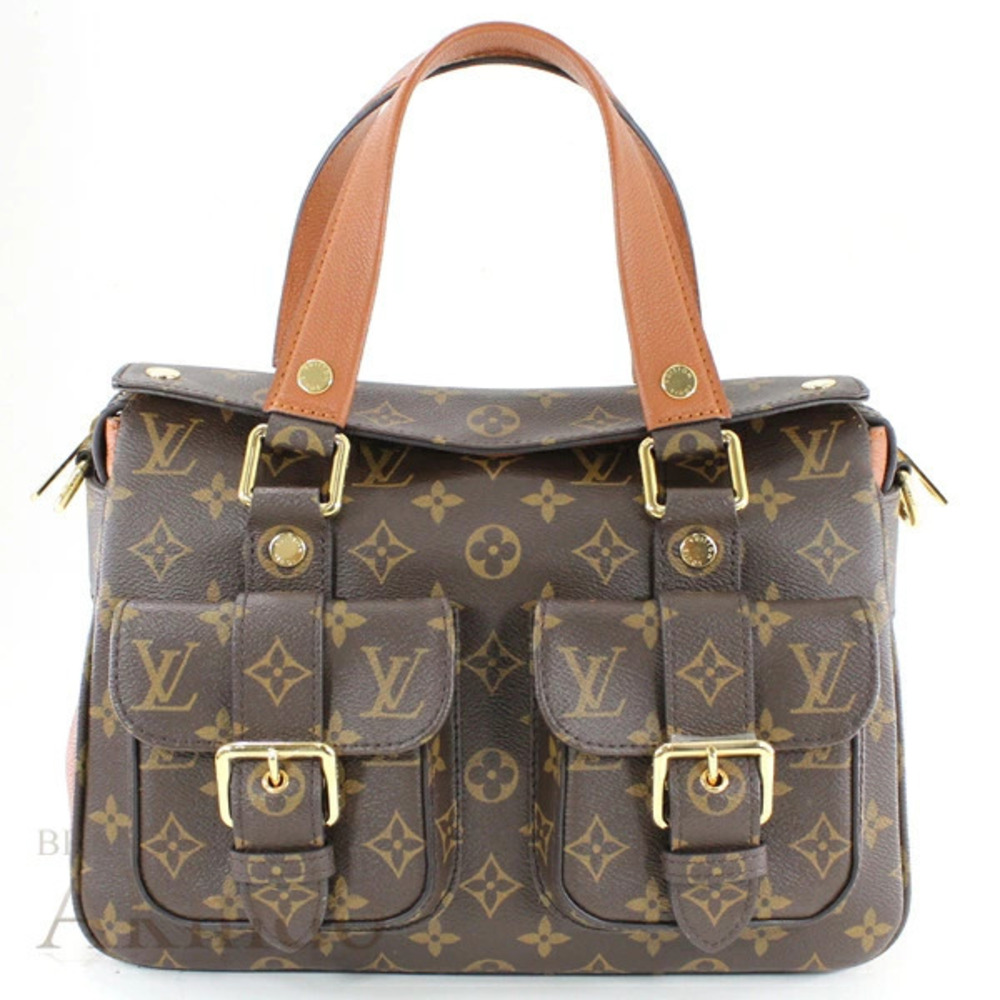 Louis Vuitton Monogram Manhattan Handbag Brown